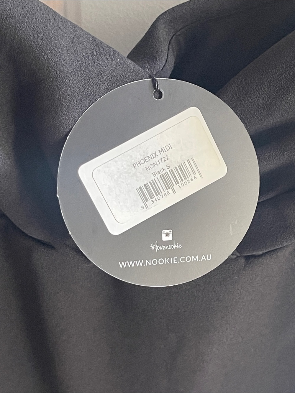 NEW NOOKIE ATHENA'S UNCOVERED PHOENIX DRESS BLACK MIDI LENGTH STRETCH SMALL - Picture 7 of 12